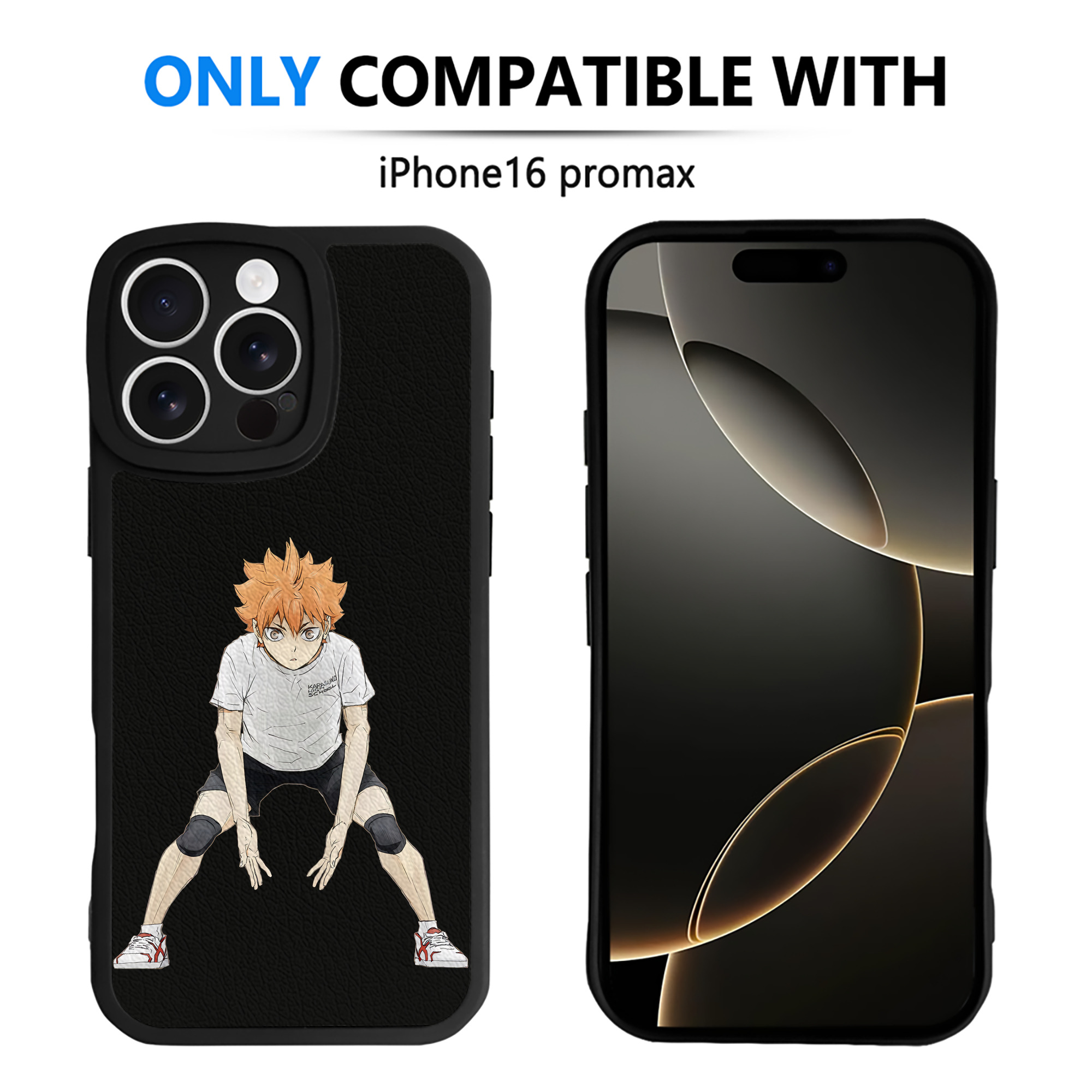 （画像用） ハイキュー!! Haikyu!! 【iPhone 16シリーズ対応】シリコンスマホケース（レザー調） 材質：シリコン
